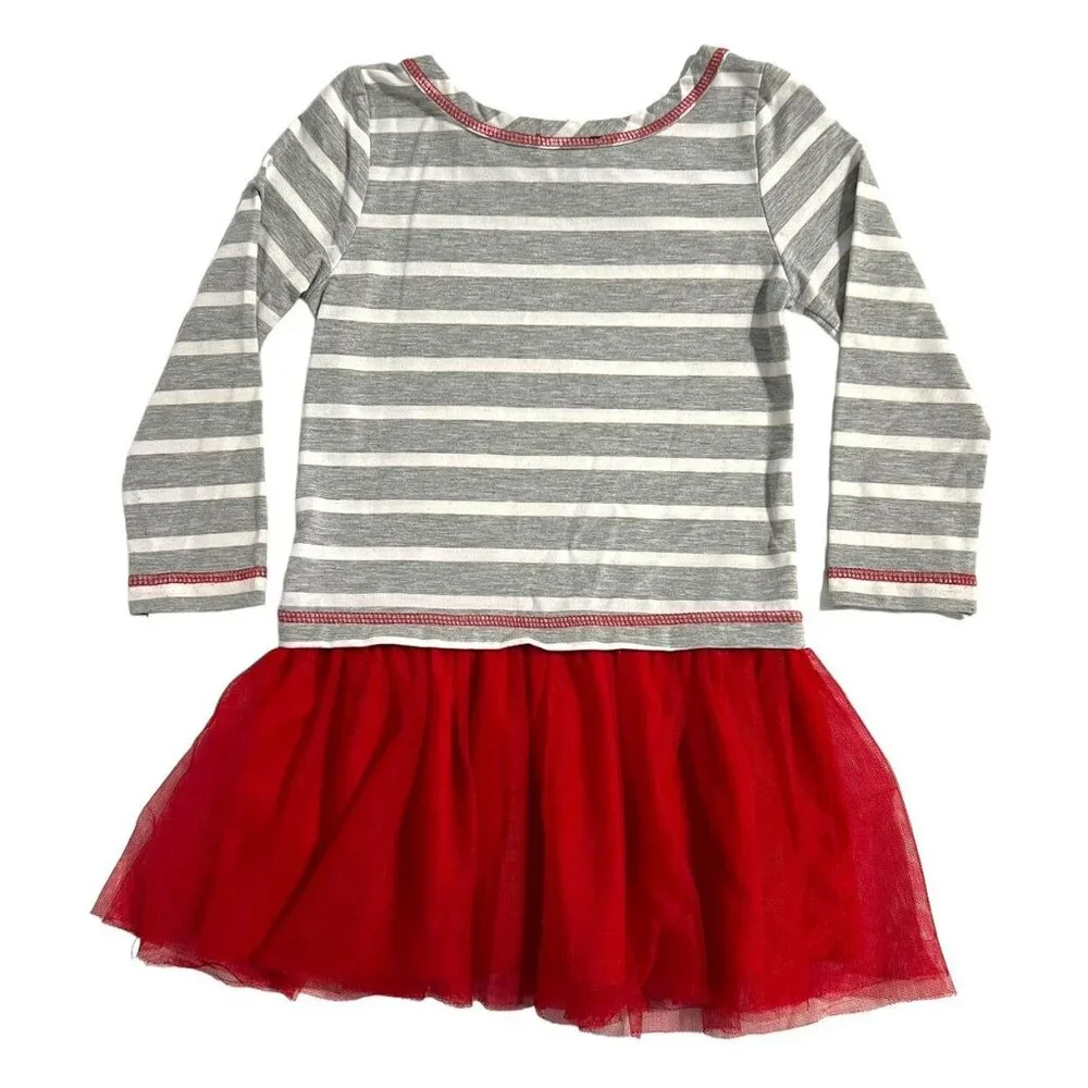 Zunie 4Y Holiday Striped Sequins & Tulle Dress